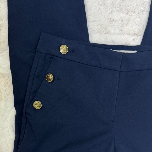 NWOT LOFT Navy Blue Cropped Pants 4P - Picture 4 of 11